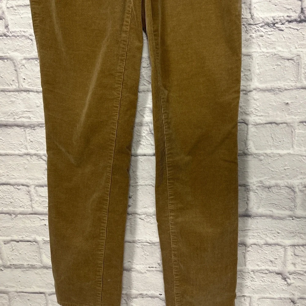 Talbots Womens 8 Corduroy Pants High Waist Straight Leg Brown Tan Khaki - Picture 6 of 10